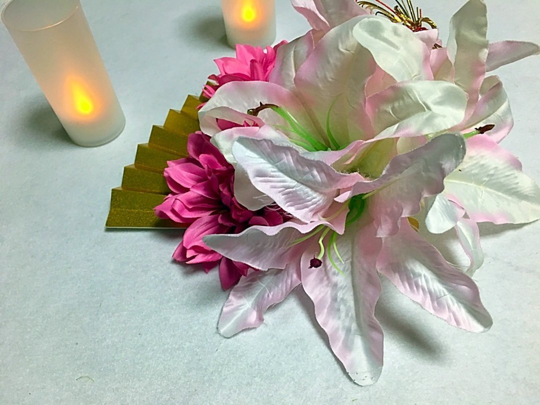 HisashiMegumiHiroshi bouquet fan Bouquet Oriental Lily No.1 sensu Japanese fan bouquet lily - 摆饰 - 纸 粉红色