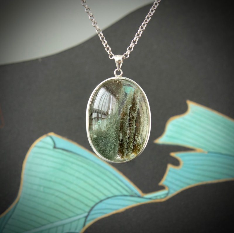 翠微 - 绿幽灵水晶 项链吊坠 - 吊饰 - 水晶 