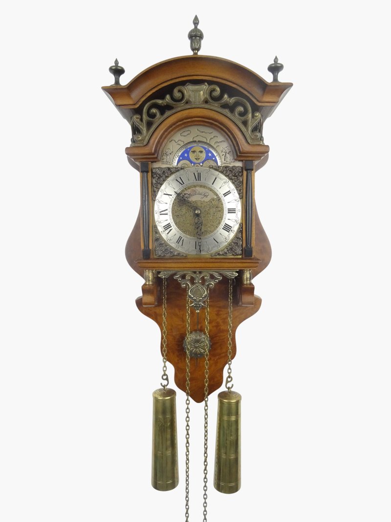 萨兰德（Sallander）荷兰挂钟 古董复古 8 日链 (Warmink WUBA Junghans 时期) - 时钟/闹钟 - 木头 咖啡色