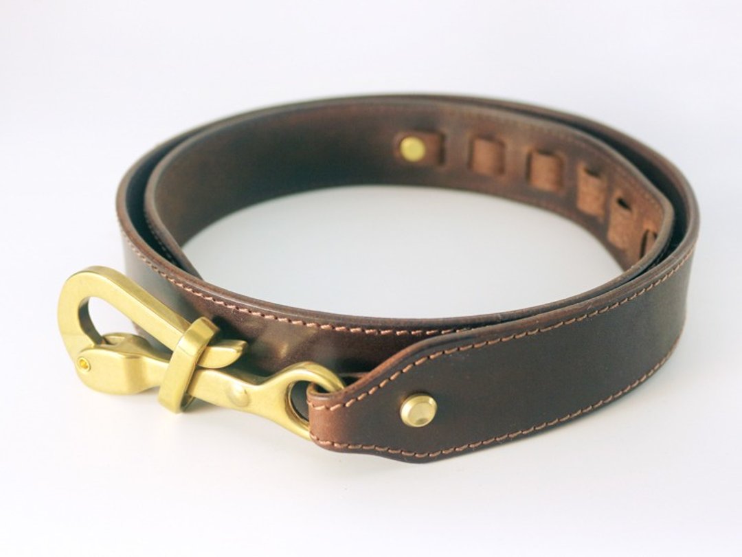 Sailor Belt-水手腰带-Type.2 加宽版-咖色 - 皮带/腰带 - 真皮 咖啡色