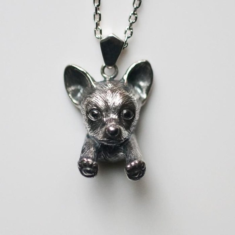 Chihuahua dog necklace - 项链 - 纯银 银色