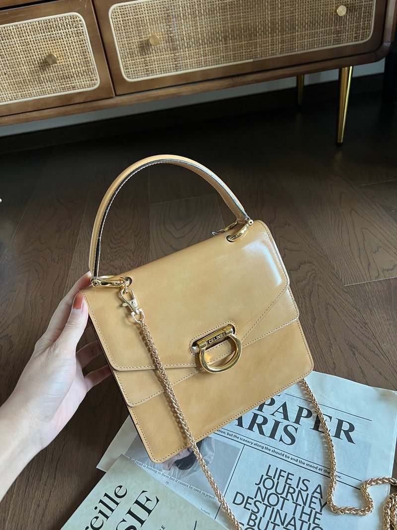 Celine中古双子星 奶茶色 超稀有 - 手提包/手提袋 - 真皮 