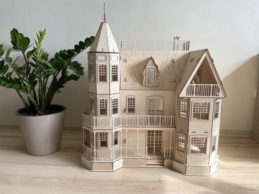 Gothic Home Dollhouse Kit | Gothic Mansion | DIY Dollhouse kit - 玩具/玩偶 - 木头 