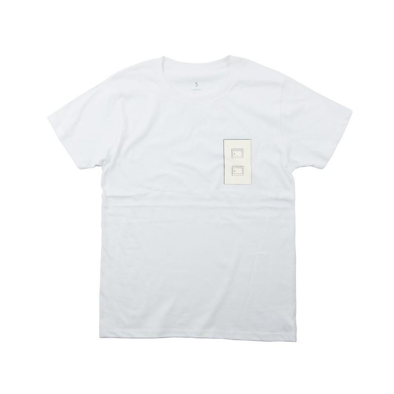 Switch Unisex T-shirt - 男装上衣/T 恤 - 棉．麻 白色