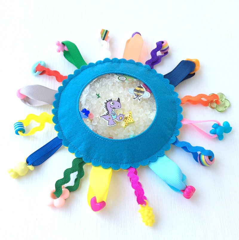 Sensory baby toy, Travel toddler toy, Baby game, I spy bag - 玩具/玩偶 - 环保材料 蓝色
