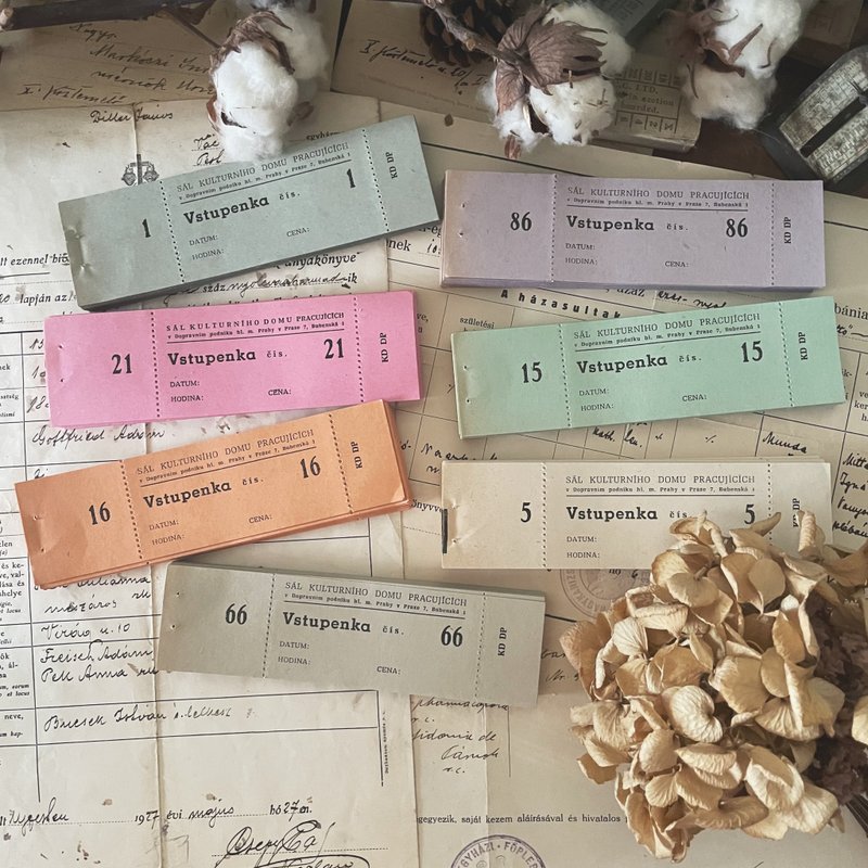 捷克古董票券组 - 卡片/明信片 - 纸 