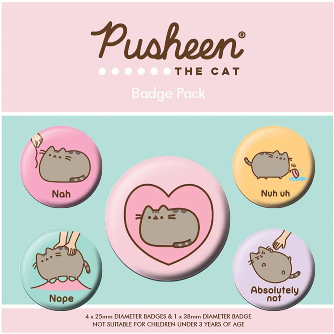【胖吉猫】傲娇胖吉猫徽章组/PUSHEEN - 胸针 - 其他金属 多色