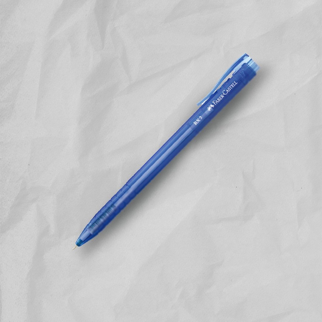 Faber-Castell RX-5 0.7mm 酷溜原子笔-蓝一盒(原厂正货) - 圆珠笔/中性笔 - 其他材质 蓝色