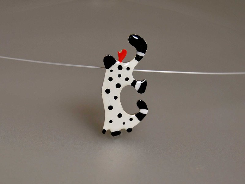 925纯银 搪瓷彩手绘糖果色可爱锁骨项链 异形的大舌头 吊坠坠子不锈钢项圈 怪兽大学 Monsters 简约优雅创意设计生日礼物 MON073 | 希腊原创手工饰品 This and That - 项链 - 其他金属 白色