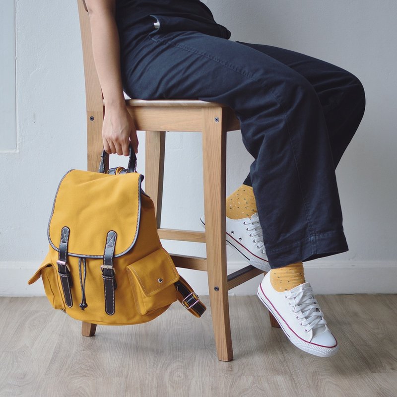 Chill 背包 - 黄色芥末 - 后背包/双肩包 - 棉．麻 黄色