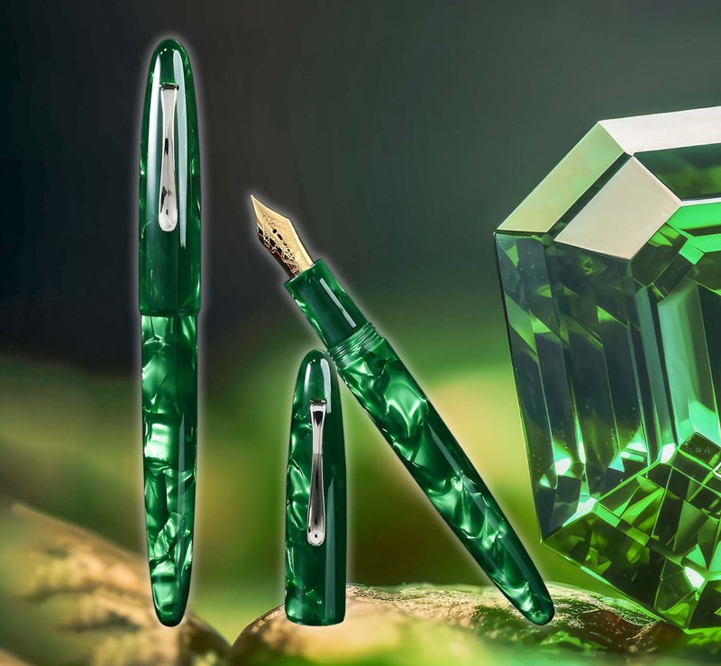 CYPRESS【花红水绿-CE044】气密套钢笔 独家设计 优雅修长 - 钢笔 - 其他人造纤维 多色