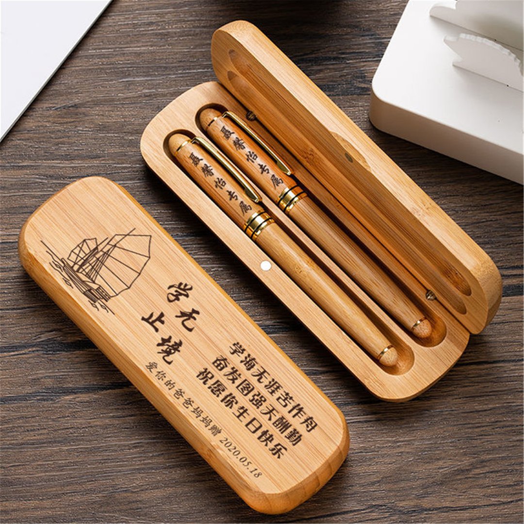 定制 楠竹 笔盒 钢笔 签字笔 生日礼物 毕业礼物 - 其他书写用品 - 竹 