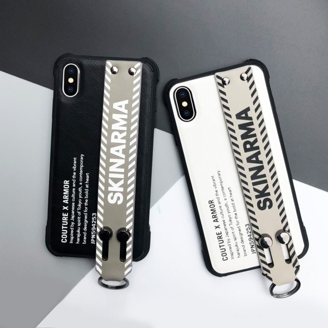 iPhone XS Max Shimegu设计带腕带支架手机防摔保护壳 - 手机壳/手机套 - 塑料 黑色