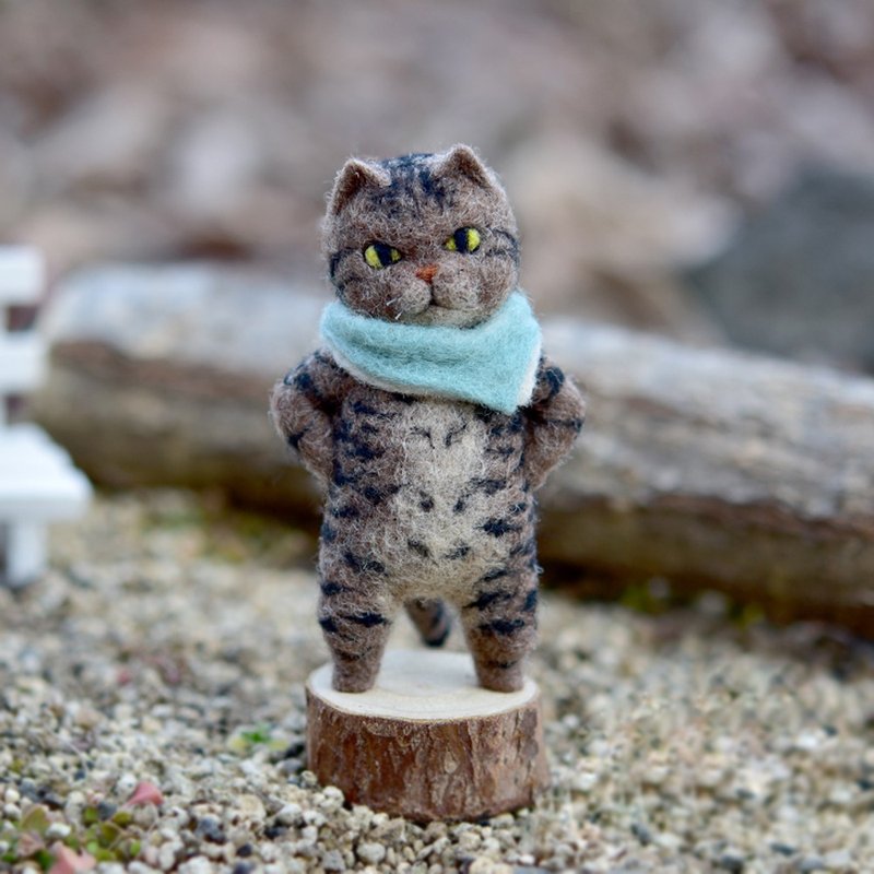 [Wool doll] [Cat] Pheasant cat [One-of-a-kind item] - 玩偶/公仔 - 羊毛 