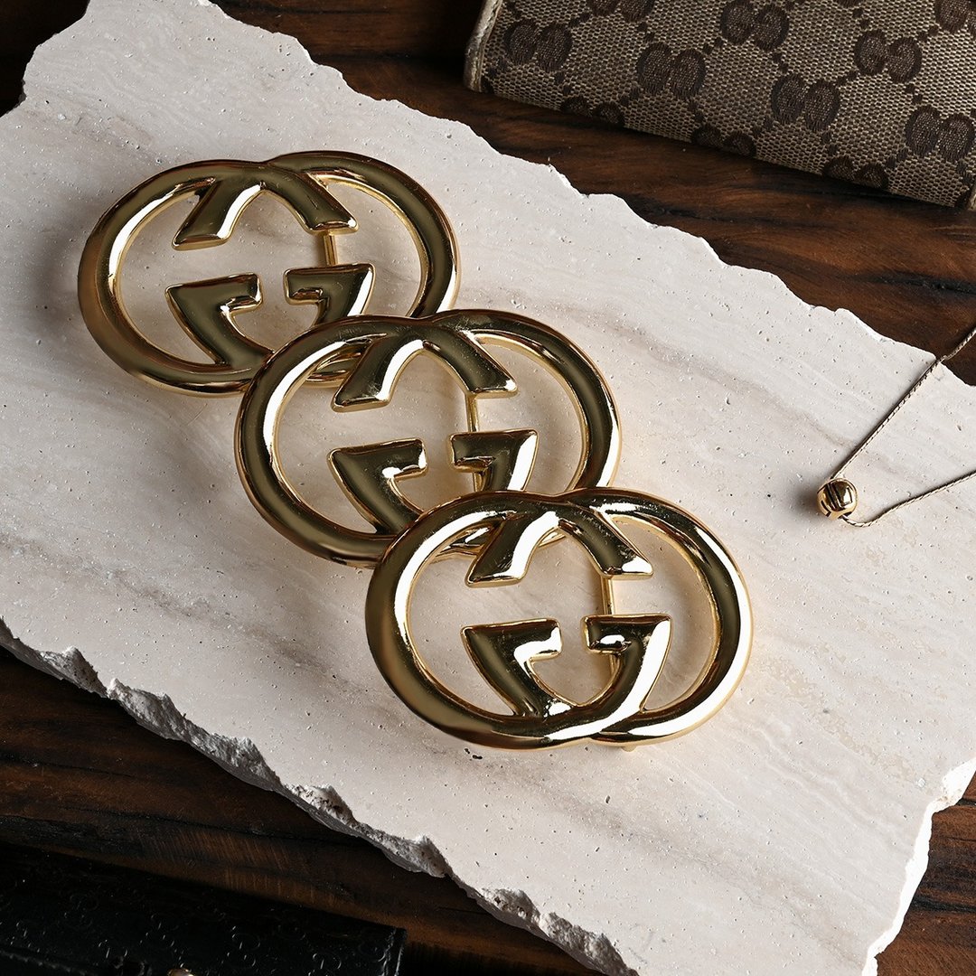 Vintage 70s Gucci 皮带头 / 古董精品、古董皮带、二手精品 - 皮带/腰带 - 真皮 金色