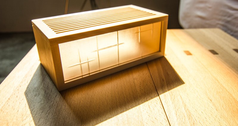 十字纹玻璃花窗多元收纳盒 - 木榫工艺 - 收纳用品 - 木头 卡其色