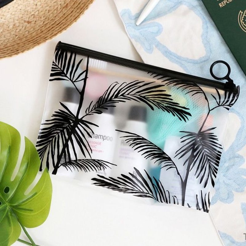 iconic旅行-透明防水夹链袋化妆包M-热带雨林,ICO87007 - 化妆包/杂物包 - 塑料 透明