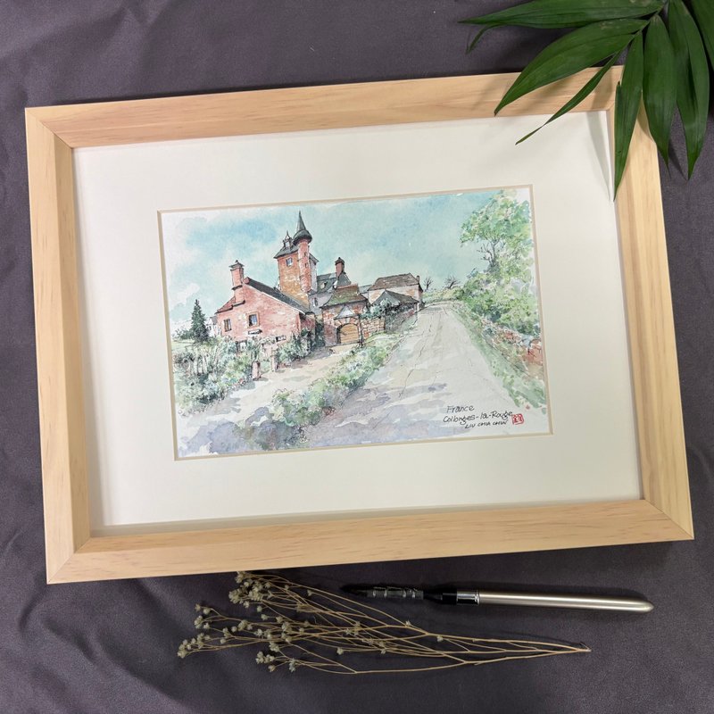 法国乡间 - 手绘原创淡彩画 - 海报/装饰画/版画 - 纸 