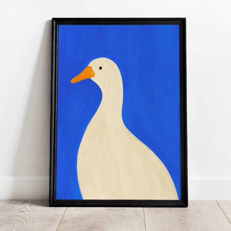 Goose Goose Duck with friends| Art print (A3) - 海报/装饰画/版画 - 纸 蓝色