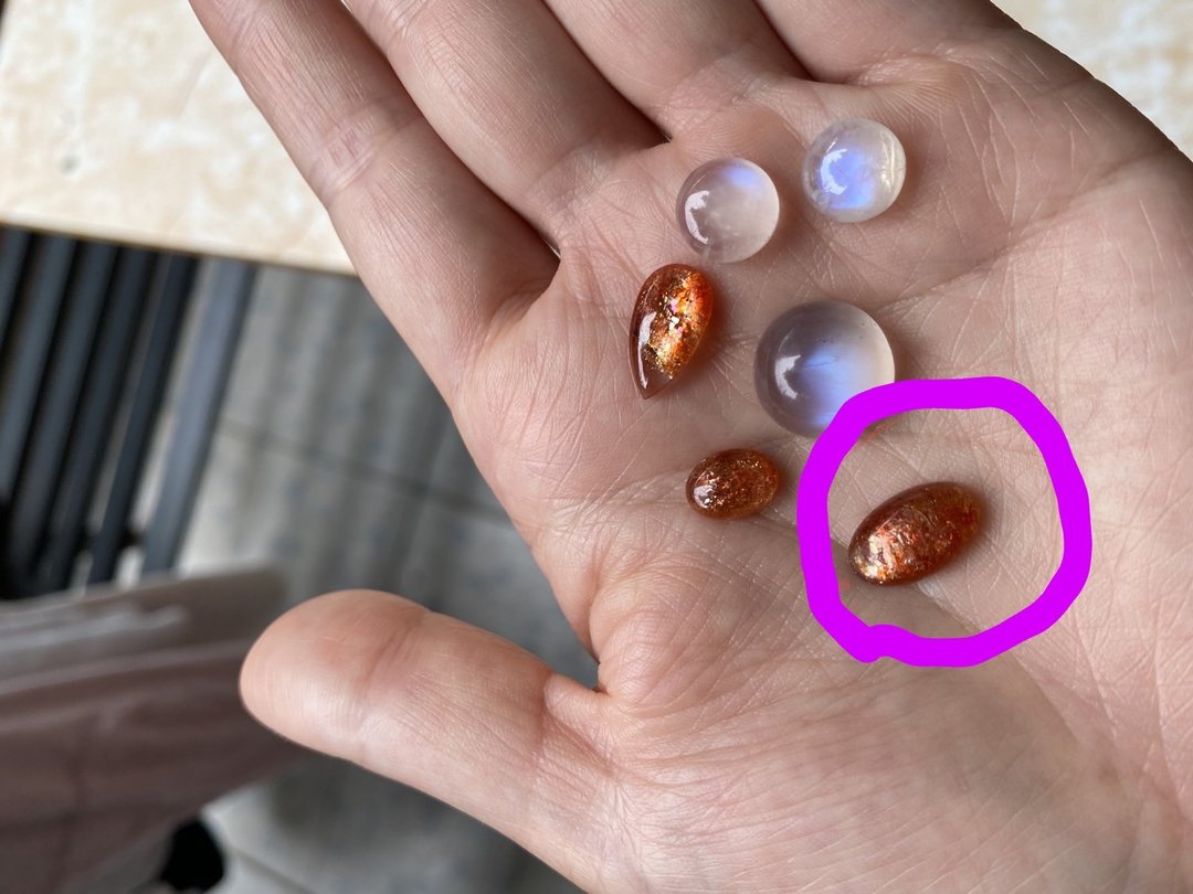 客定 太阳石极简项链 - 锁骨链 - 宝石 