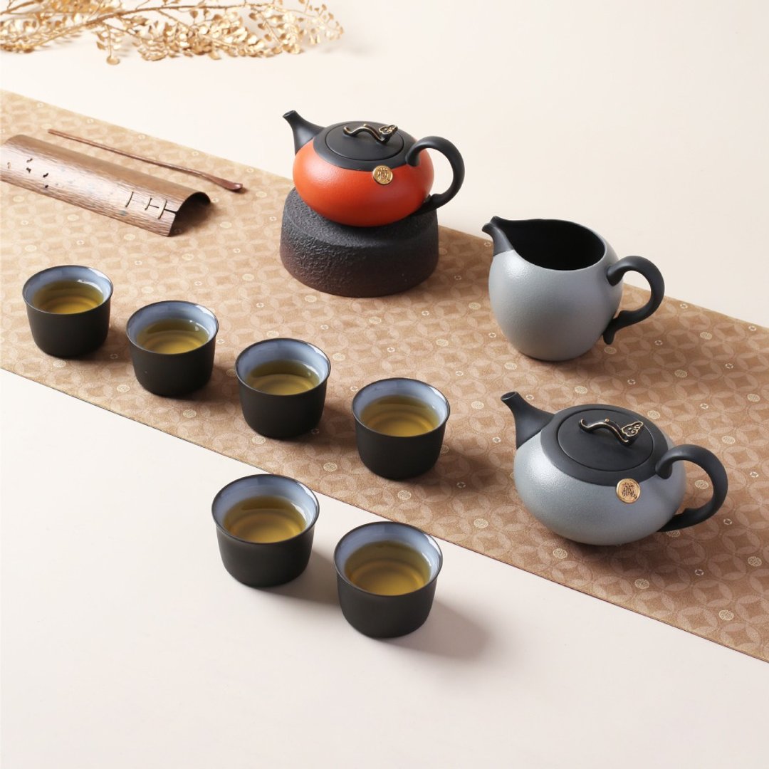 【礼物首选】陆宝 君如意茶组 一壶一海六杯 - 茶具/茶杯 - 陶 多色