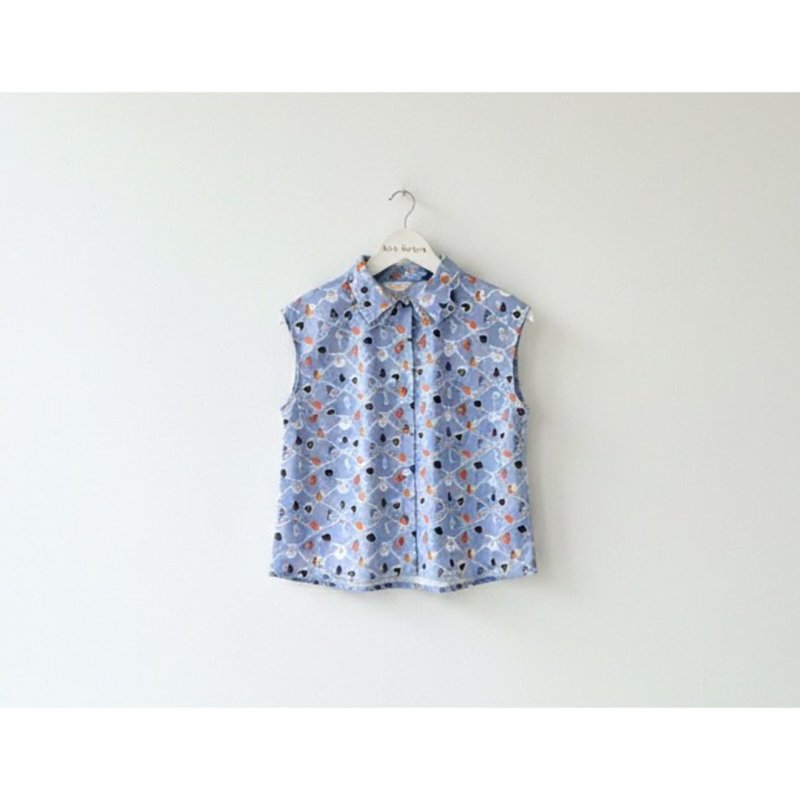 翻领衬衫，紫色狗狗印花 - 女装衬衫 - 棉．麻 紫色