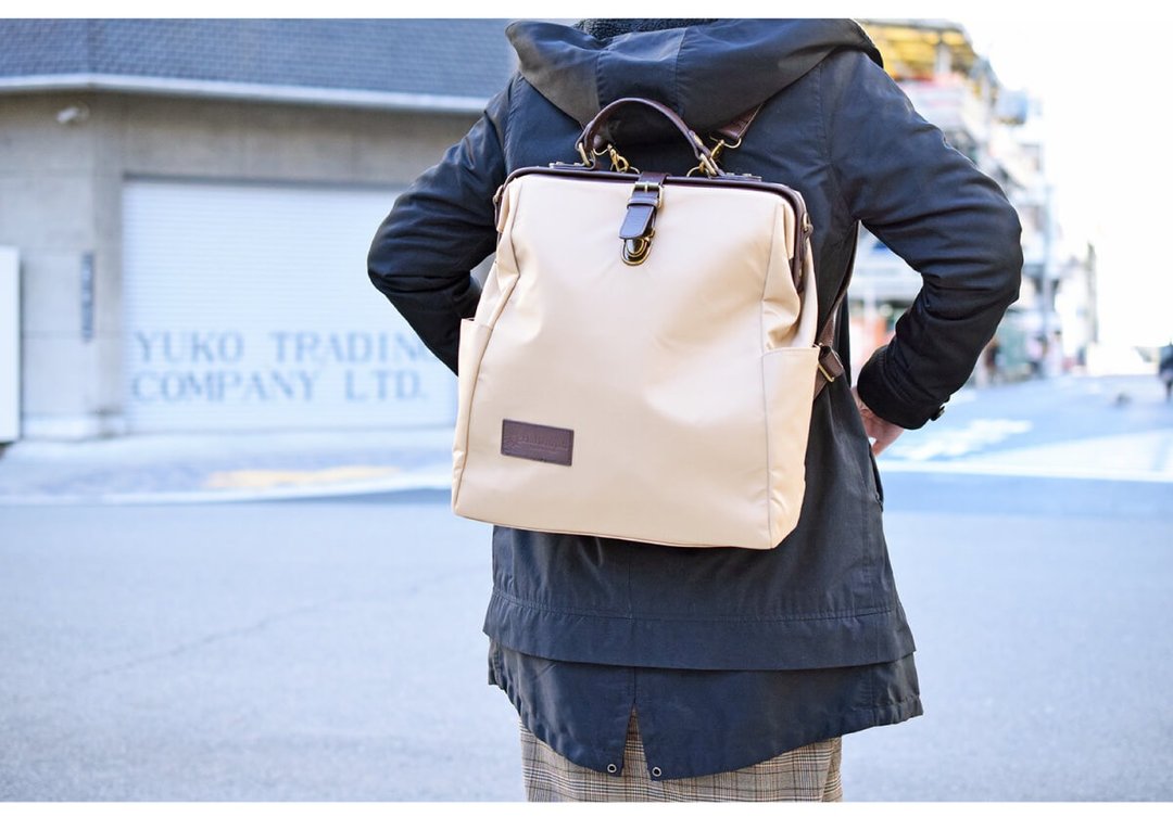 4way waterproof backpack nylon genuine leather outdoor large capacity bag [Beige] HAB007 - 后背包/双肩包 - 真皮 咖啡色