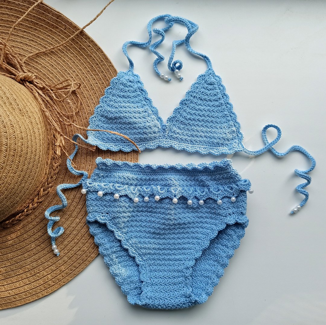 Kids bikini blue - 泳衣/游泳用品 - 其他材质 蓝色