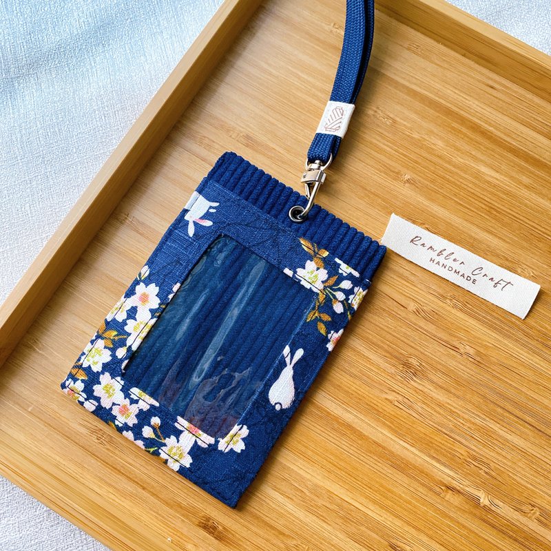 证件套 识别证卡套 悠游卡套 挂颈卡套 Card Holder 樱花兔兔款 - 证件套/卡套 - 棉．麻 