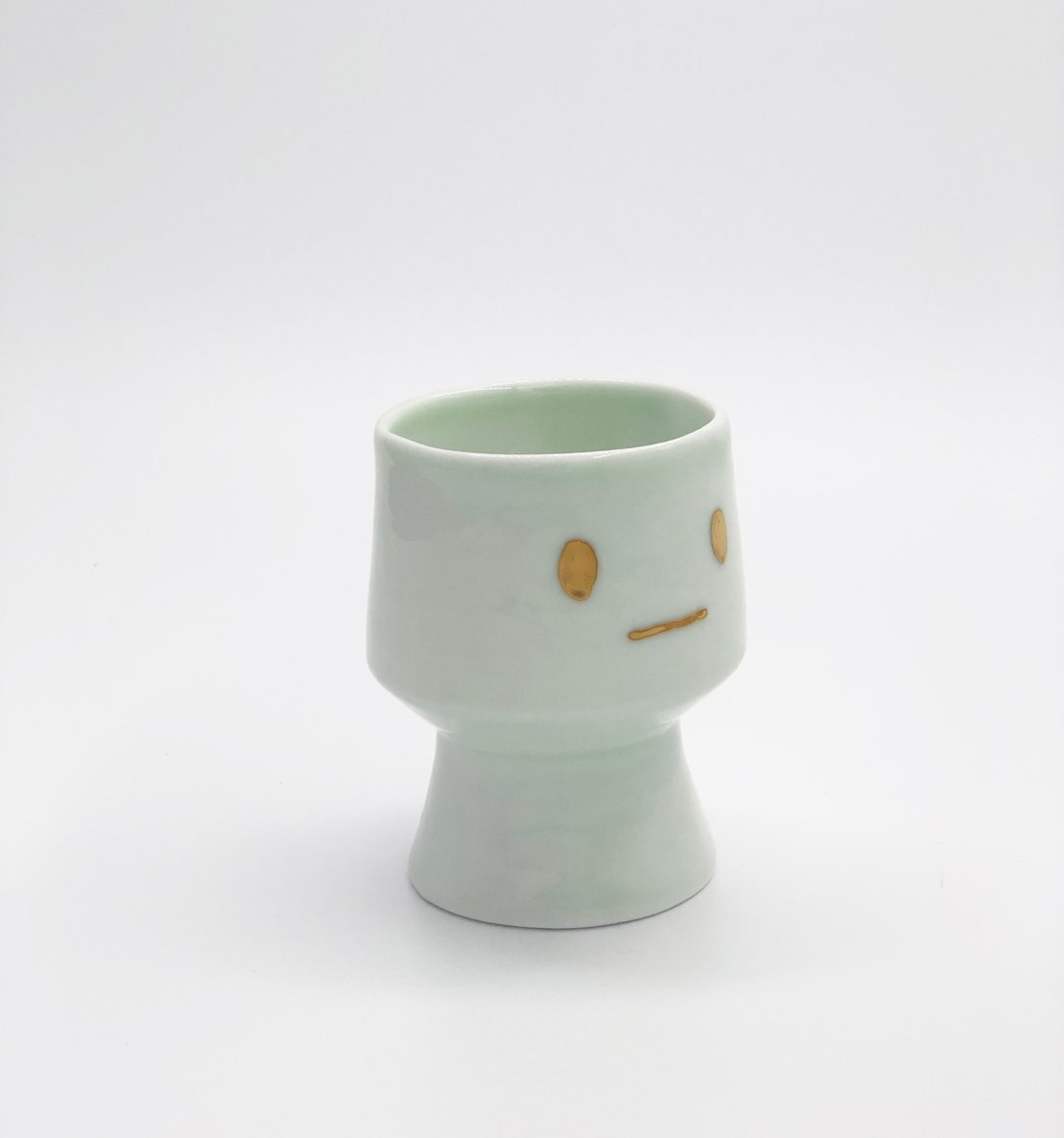 【酒杯、瓷杯】hello friends cup 高温影青描金瓷杯【小杯】 - 其他杯子 - 瓷 