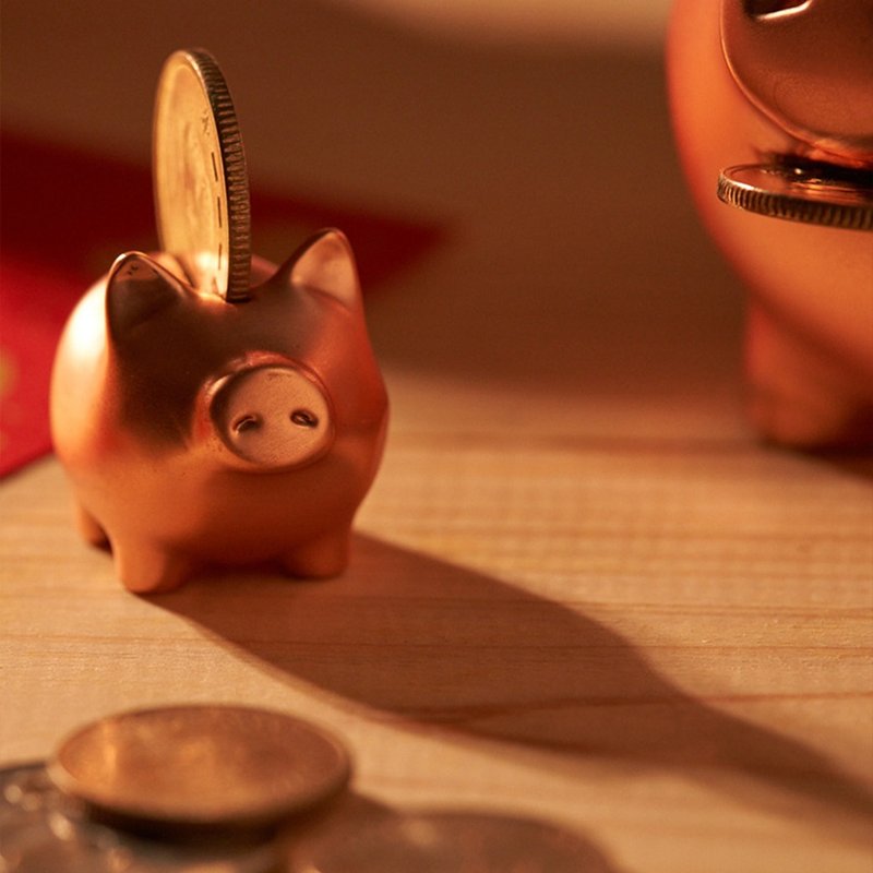 GOLDENPIG | 招财金猪 叄 雾玫瑰金 - 摆饰 - 贵金属 粉红色