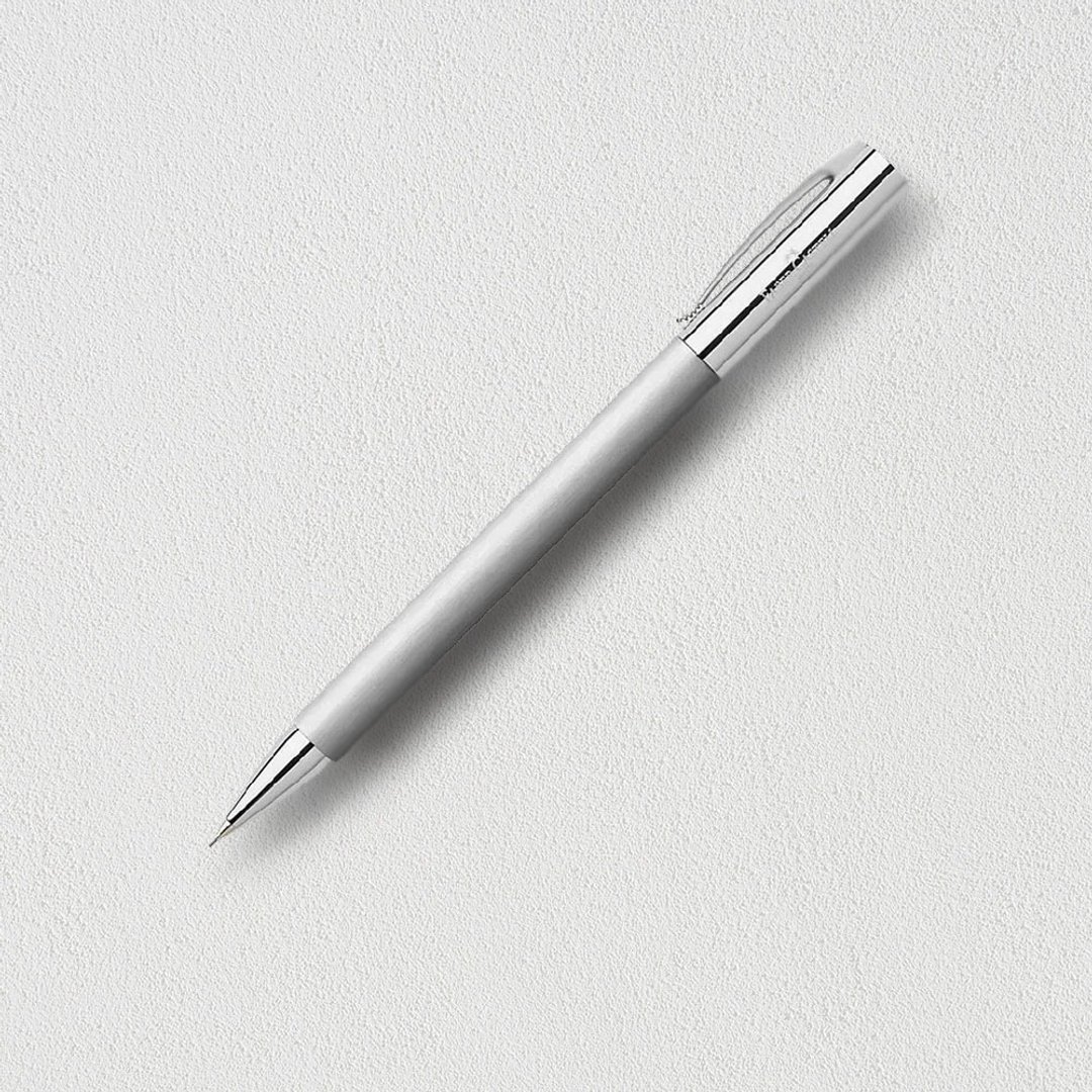 【Faber-Castell】成吉思汗AMBITION银丝不锈钢0.7mm铅笔免费刻字 - 铅笔/自动铅笔 - 其他金属 银色