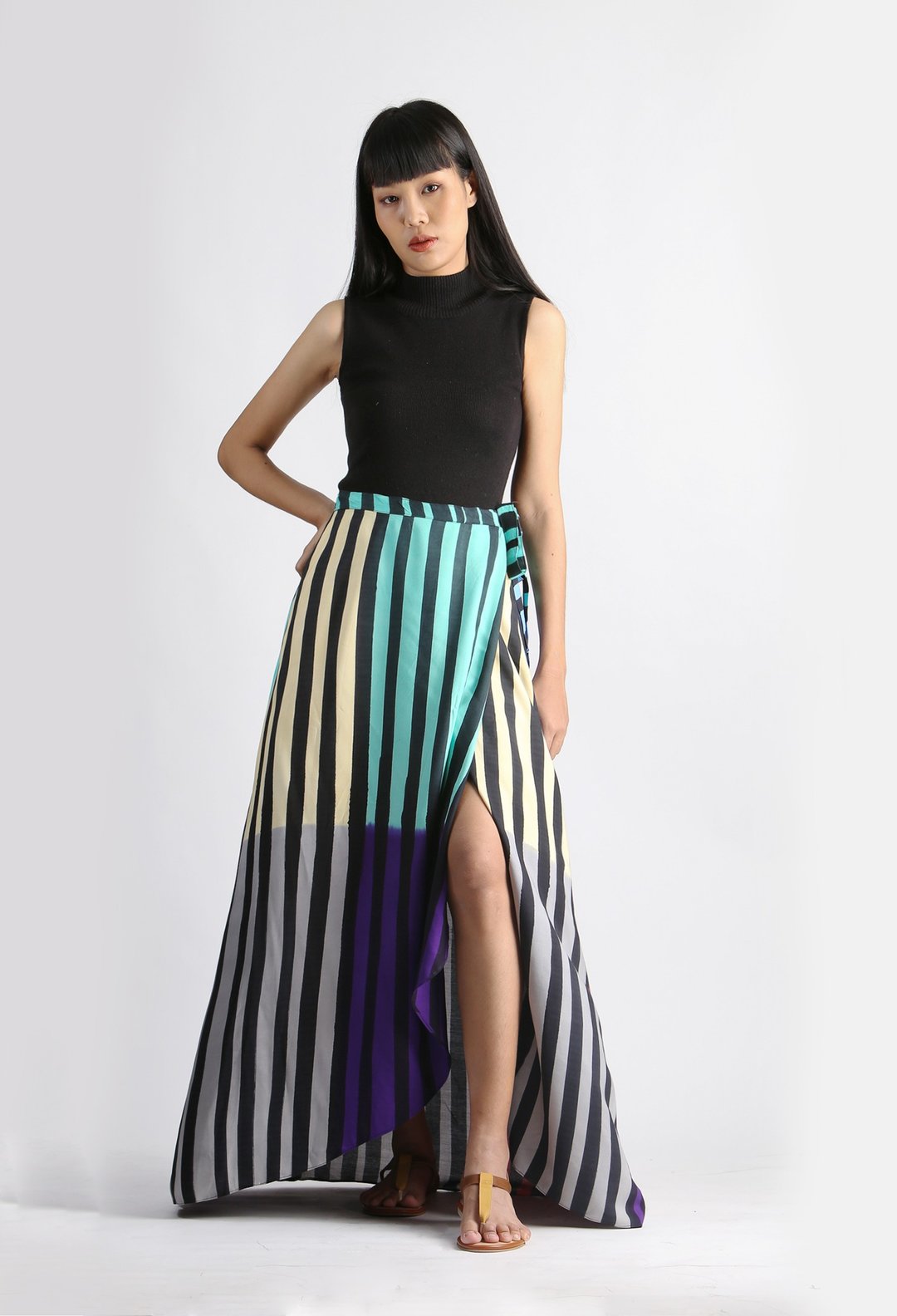 Hand Painted Wrap Skirt - Free Size - 裙子 - 棉 多色