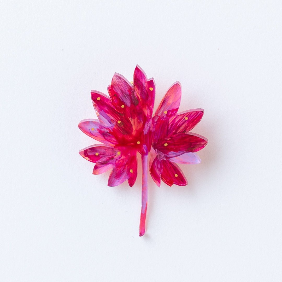 brooch - 胸针 - 压克力 红色