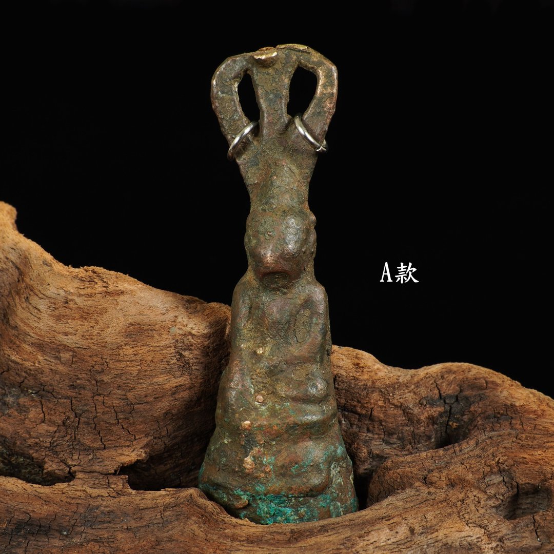 缅甸曼德勒省.蒲甘地区.倒塌佛塔圣物-青铜材质触地印佛陀-A款 - 其他 - 其他材质 