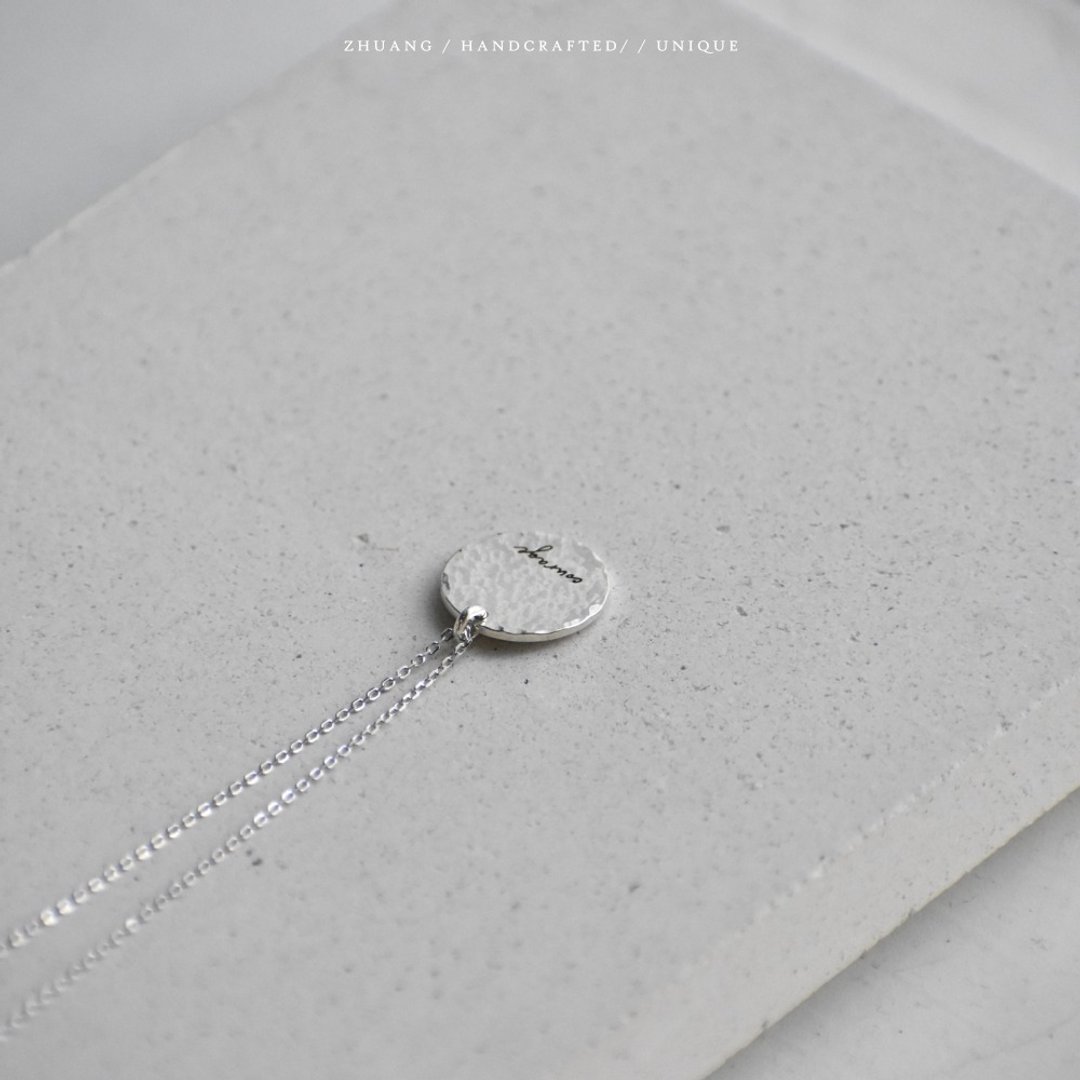 Zhu.handcrafted__怦然心动__手工制作/纯银/订制礼物/刻字 - 项链 - 纯银 