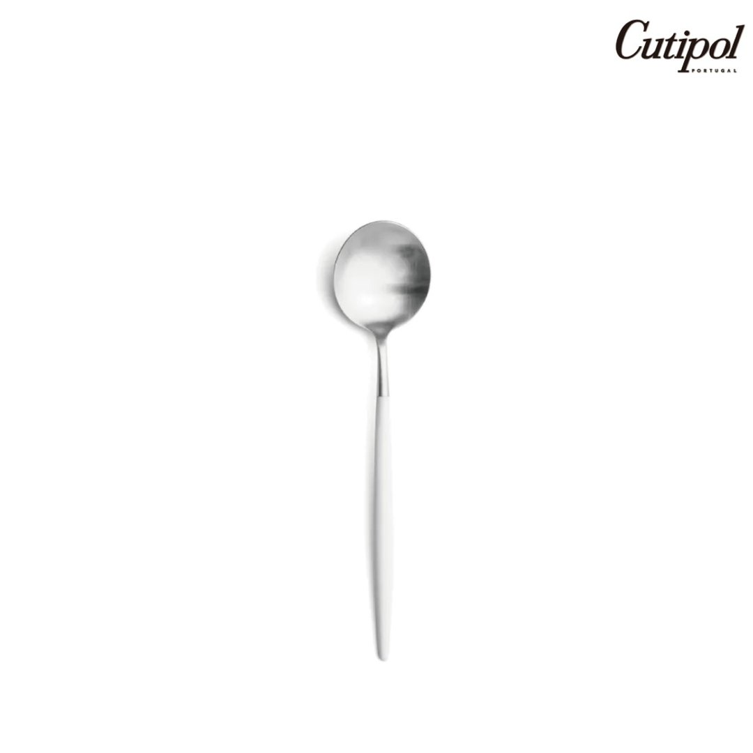 葡萄牙Cutipol GOA系列白柄21cm主餐匙 - 餐刀/叉/匙组合 - 不锈钢 黑色