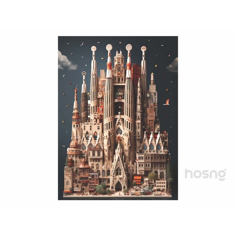 巴塞隆纳圣家堂∕AI城市系列_拼图_1000片 - 拼图 - 纸 