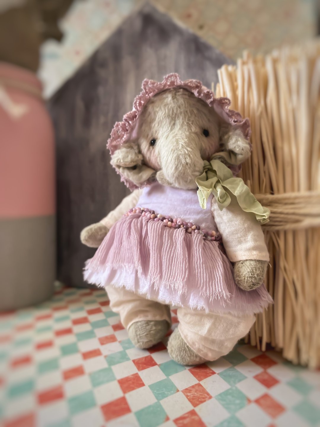 Elephant, OOAK, elephant toys - 玩偶/公仔 - 其他材质 多色