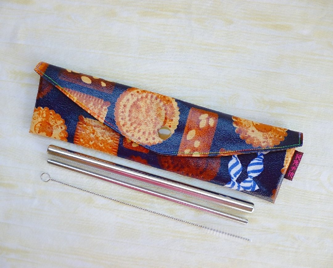 日本防水布 加长加大版 饼干糖果餐具包 环保吸管袋 - 收纳用品 - 防水材质 黑色