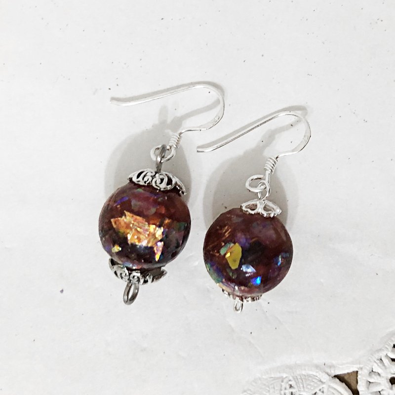 【纯银奥刚耳环-对应海底轮款】深化与大地的链接 加强安全感 - 耳环/耳夹 - 水晶 白色