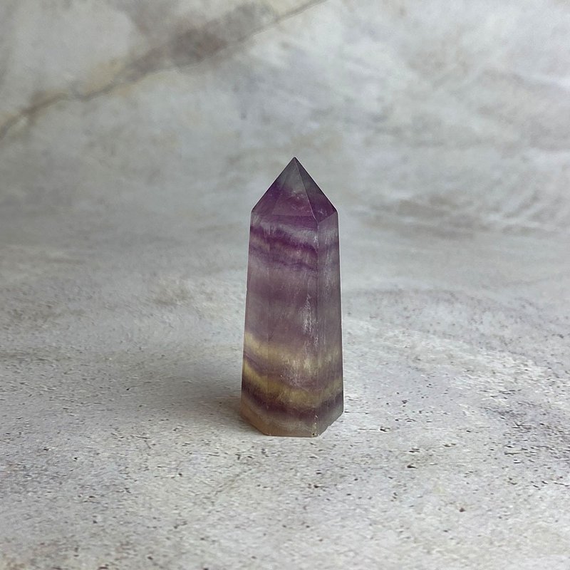 水晶柱- 彩萤石 糖果色 办公室疗愈微景观 设备摆饰 一物一图 - 摆饰 - 宝石 多色