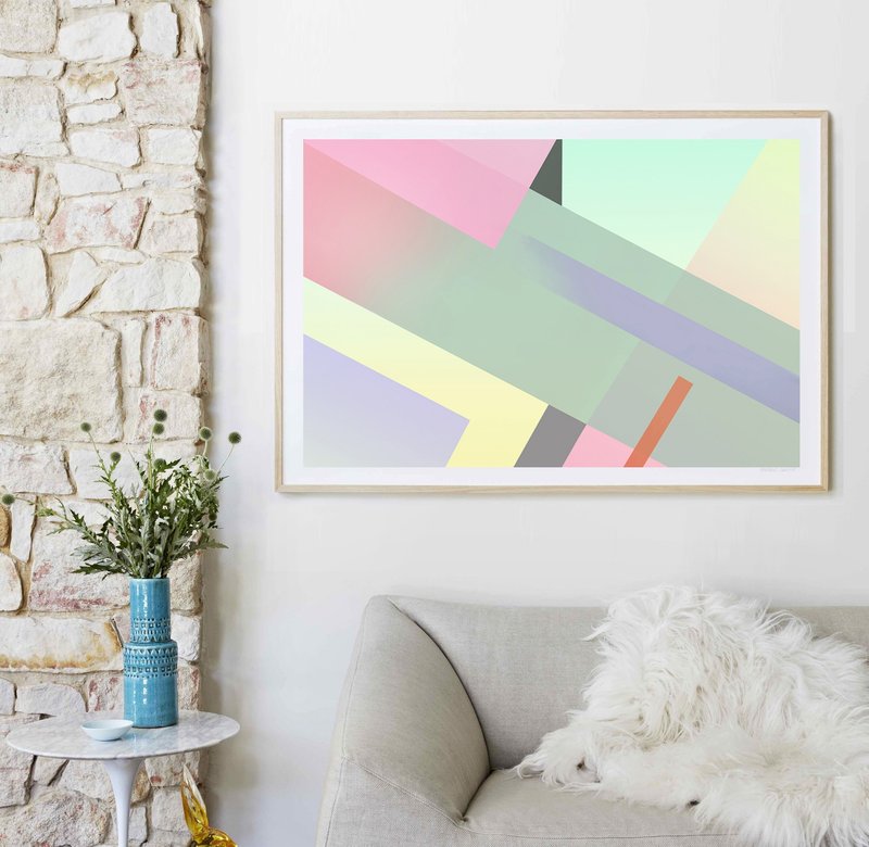 客厅背景墙/装饰画/抽象/现代/客厅挂画/民宿/艺术画 - 海报/装饰画/版画 - 纸 