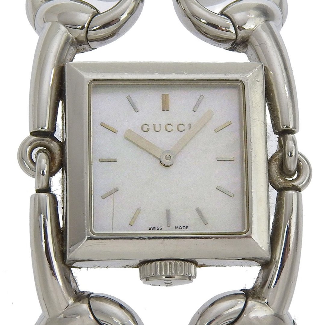 【日本直送】GUCCI 古驰 腕表 116.3 不锈钢 石英 指针式显示 珍珠母贝白色表盘 女表【二手】 - 女表 - 不锈钢 白色