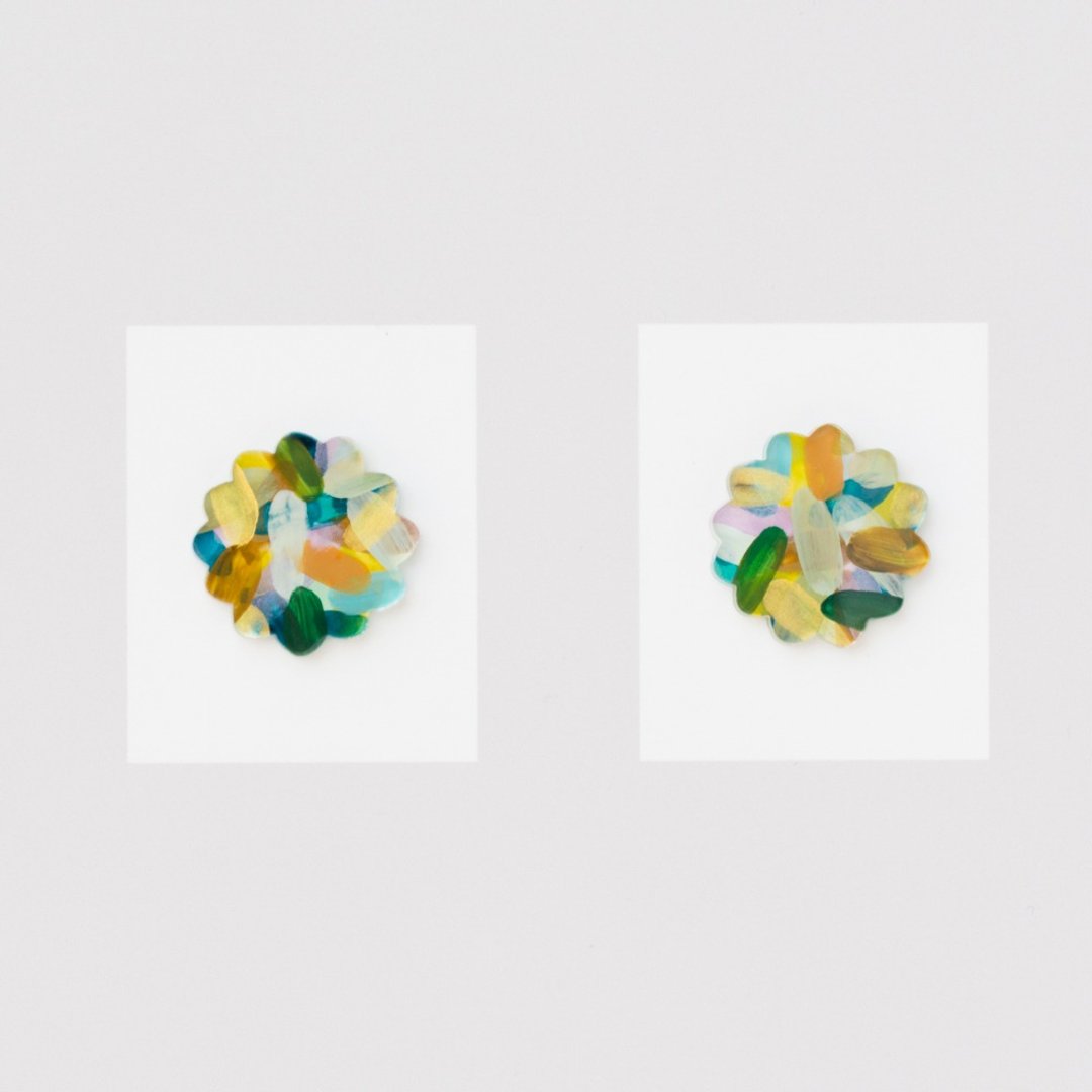 earrings (針式) - 耳环/耳夹 - 压克力 绿色