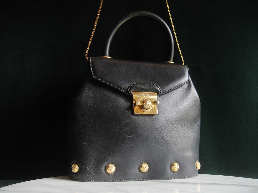 【老时光 OLD-TIME】早期二手老包Salvatore Ferragamo肩背包 - 收纳用品 - 其他材质 多色