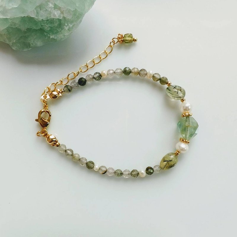 C.Lady晶女子。脉轮水晶系列－萤石水晶手链 - 手链/手环 - 水晶 绿色