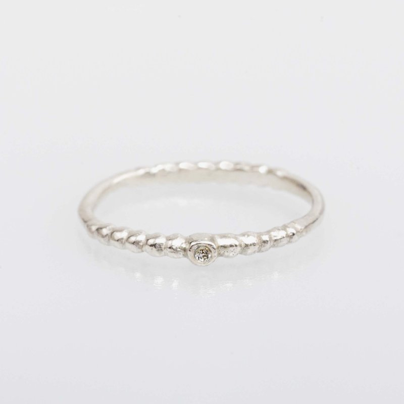 Whisper- Flowering season 星辰小钻 两色 - 戒指 - 纯银 银色