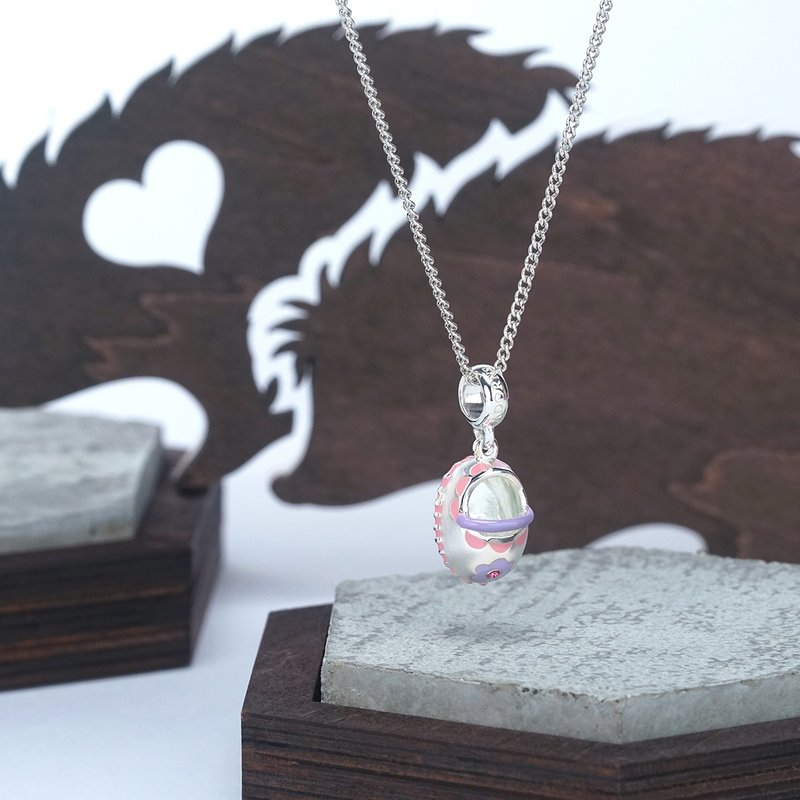 lian crystal rhinestone x Adorns 925纯银吊咀系列 - 粉红BB鞋 - 吊饰 - 纯银 粉红色