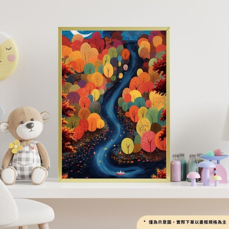 驶向秋天   - 【 高清微喷油画系列 】  艺术挂画 | 儿童房挂画 - 海报/装饰画/版画 - 棉．麻 